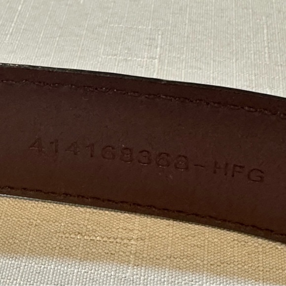 Lauren Ralph Lauren Brown Leather Belt Gold RLL Buckle Women’s Medium - Picture 12 of 16